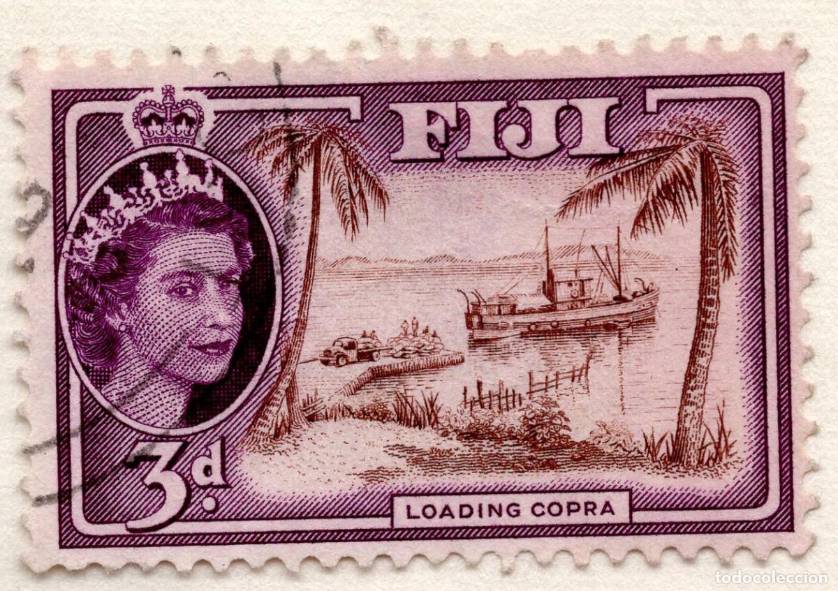 Sellos: FIJI 1954 , STAMP MICHEL FJ 129