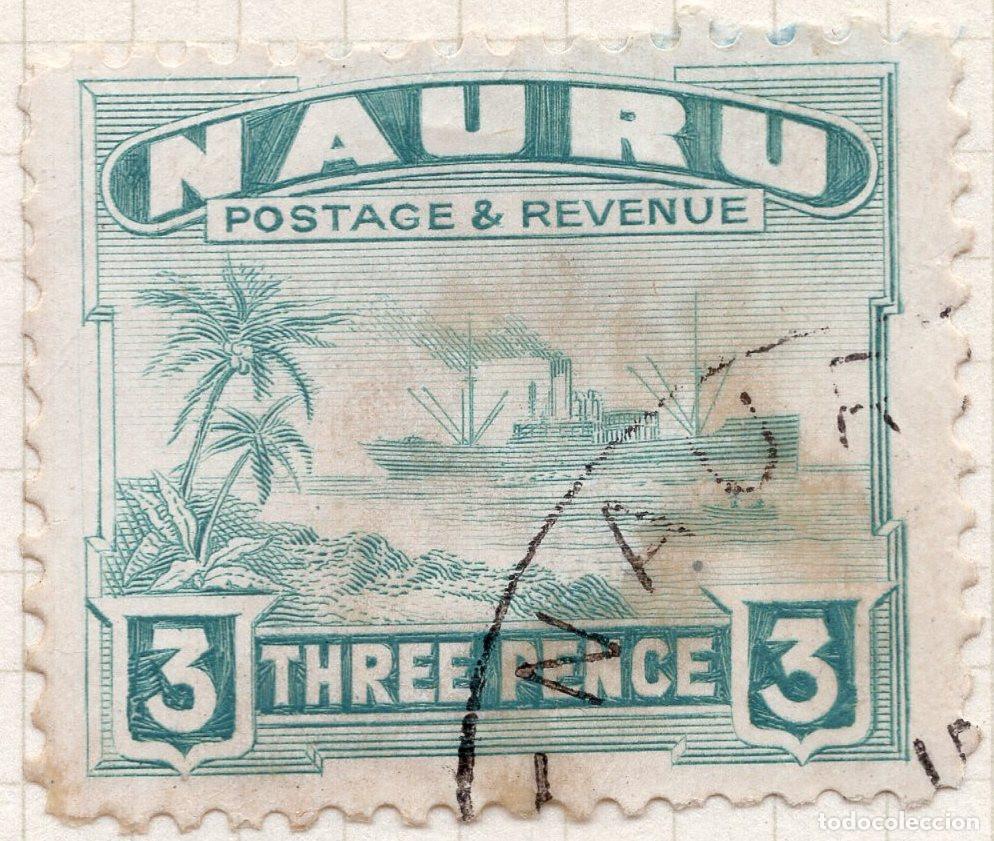 Sellos: NAURU 1947 STAMP MICHEL NR 20IIB