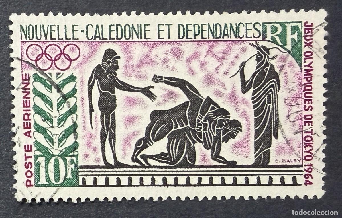 Sellos: NUEVA CALEDONIA, 1964. YVERT AEREO 76. JUEGOS OLIMPICOS. SERIE COMPLETA. USADO