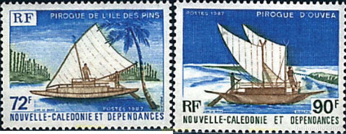 Sellos: 44526 MNH NUEVA CALEDONIA 1987 PIRAGUAS DE NUEVA CALEDONIA