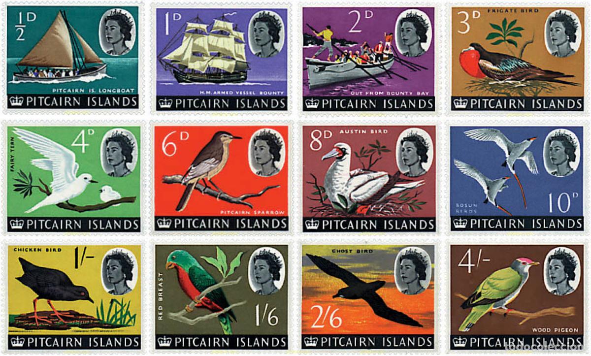 Sellos: 665259 MNH PITCAIRN Islas 1964 MOTIVOS VARIOS. REINA ISABEL II