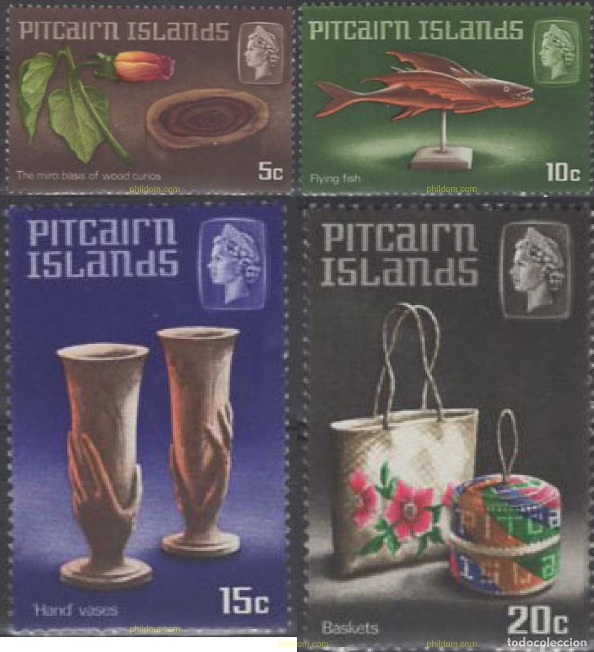 Sellos: 635883 MNH PITCAIRN Islas 1968 ARTESANIA