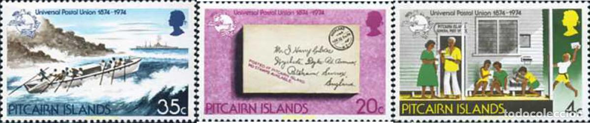 Sellos: 45242 MNH PITCAIRN Islas 1974 CENTENARIO DE LA UNION POSTAL UNIVERSAL