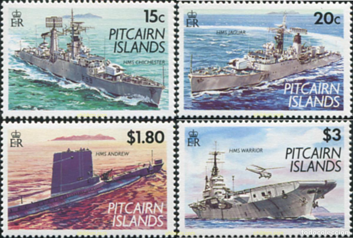 Sellos: 657954 MNH PITCAIRN Islas 1993 BARCOS DE LA MARINA REAL