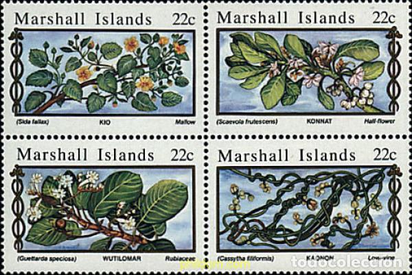 Sellos: 300404 MNH MARSHALL Islas 1985 PLANTAS MEDICINALES