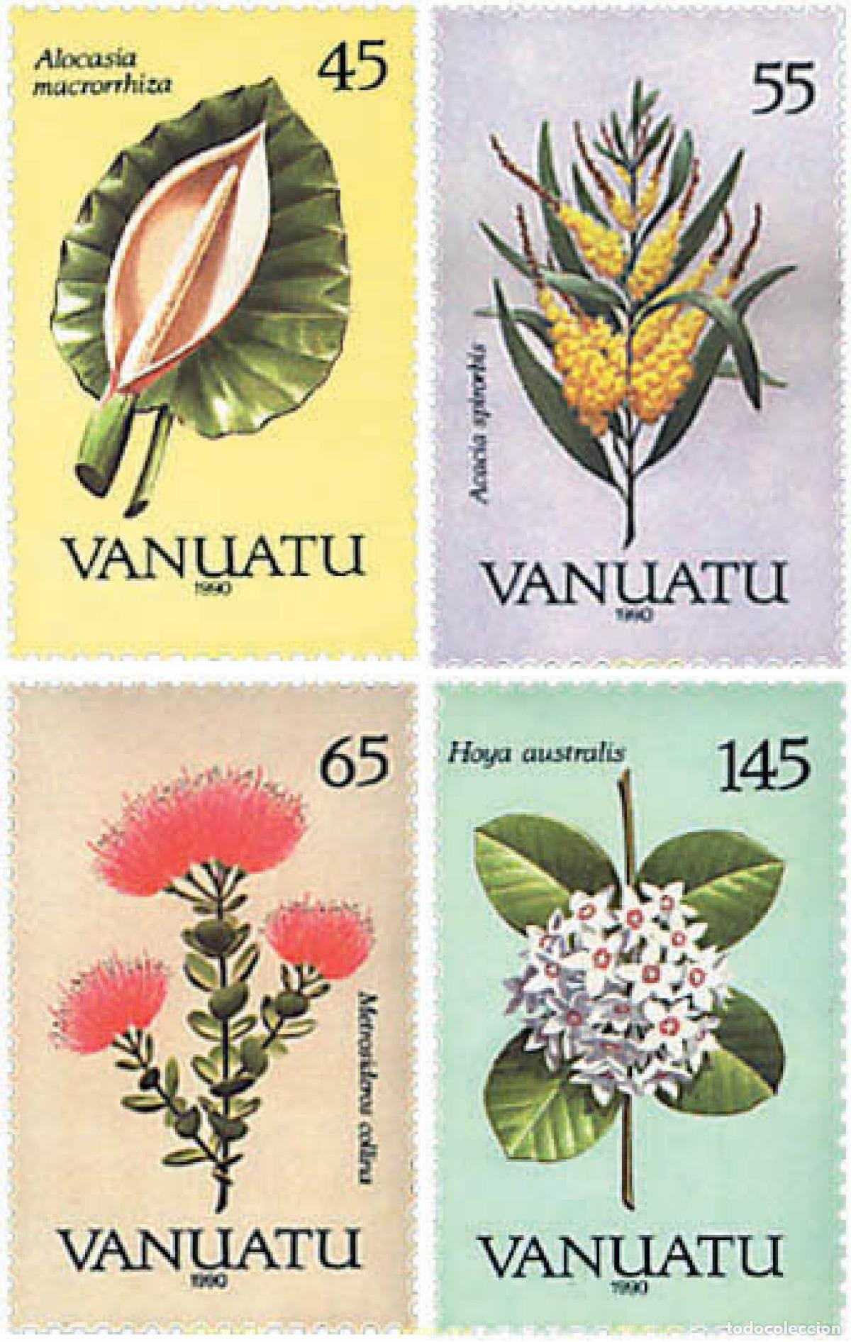 Sellos: 92643 MNH VANUATU 1990 FLORES AUTOCTONAS