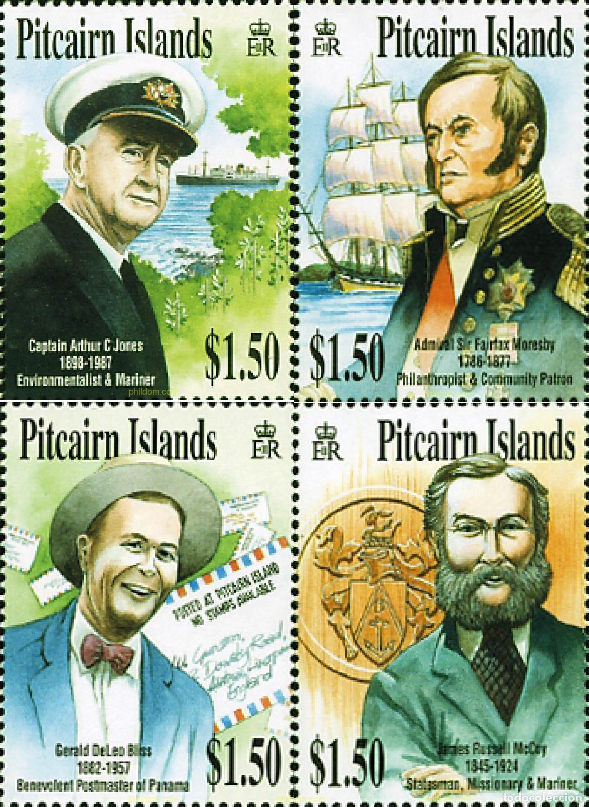 Sellos: 98984 MNH PITCAIRN Islas 2002 PERSONALIDADES