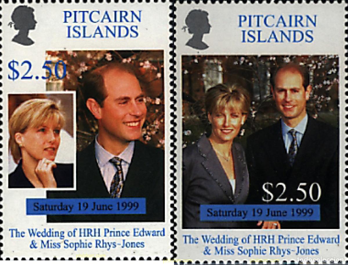 Sellos: 60576 MNH PITCAIRN Islas 1999 BODA DEL PRINCIPE EDUARDO Y MISS SOFIA RHYS-JONES