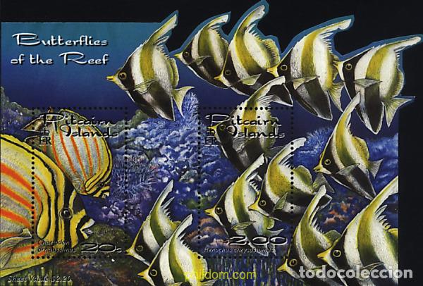 Sellos: 78962 MNH PITCAIRN Islas 2001 PECES DE LOS ARRECIFES DE CORAL