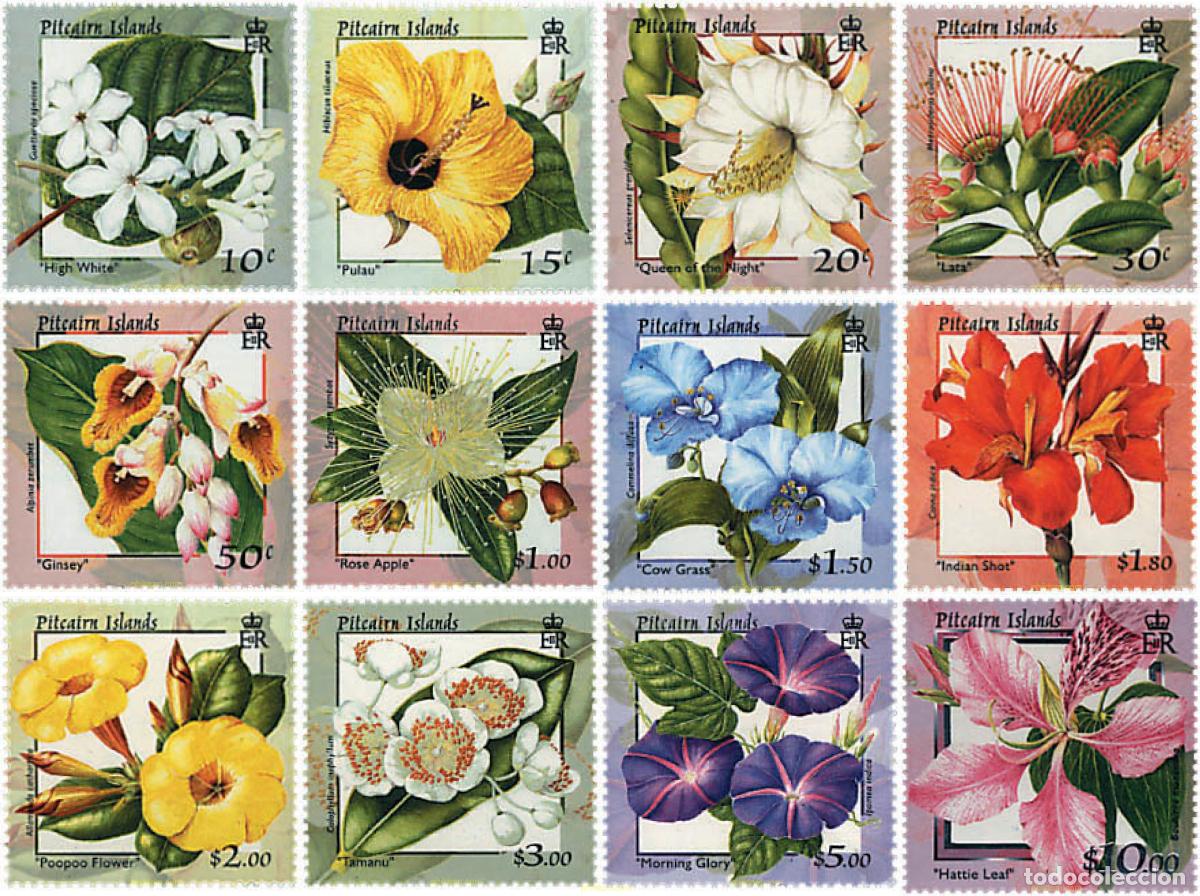 Sellos: 96052 MNH PITCAIRN Islas 2000 FLORES DE PITCAIRN