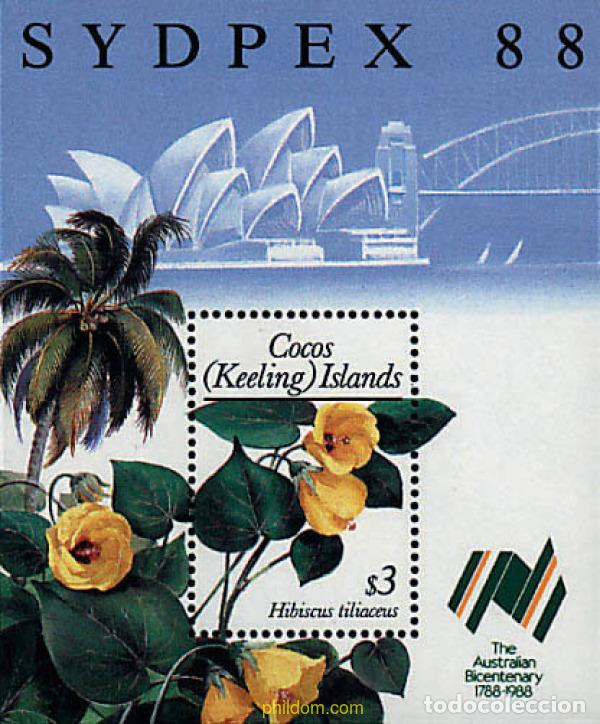 Sellos: 82526 MNH COCOS Islas 1988 SYDPEX 88. EXPOSICION FILATELICA INTERNACIONAL