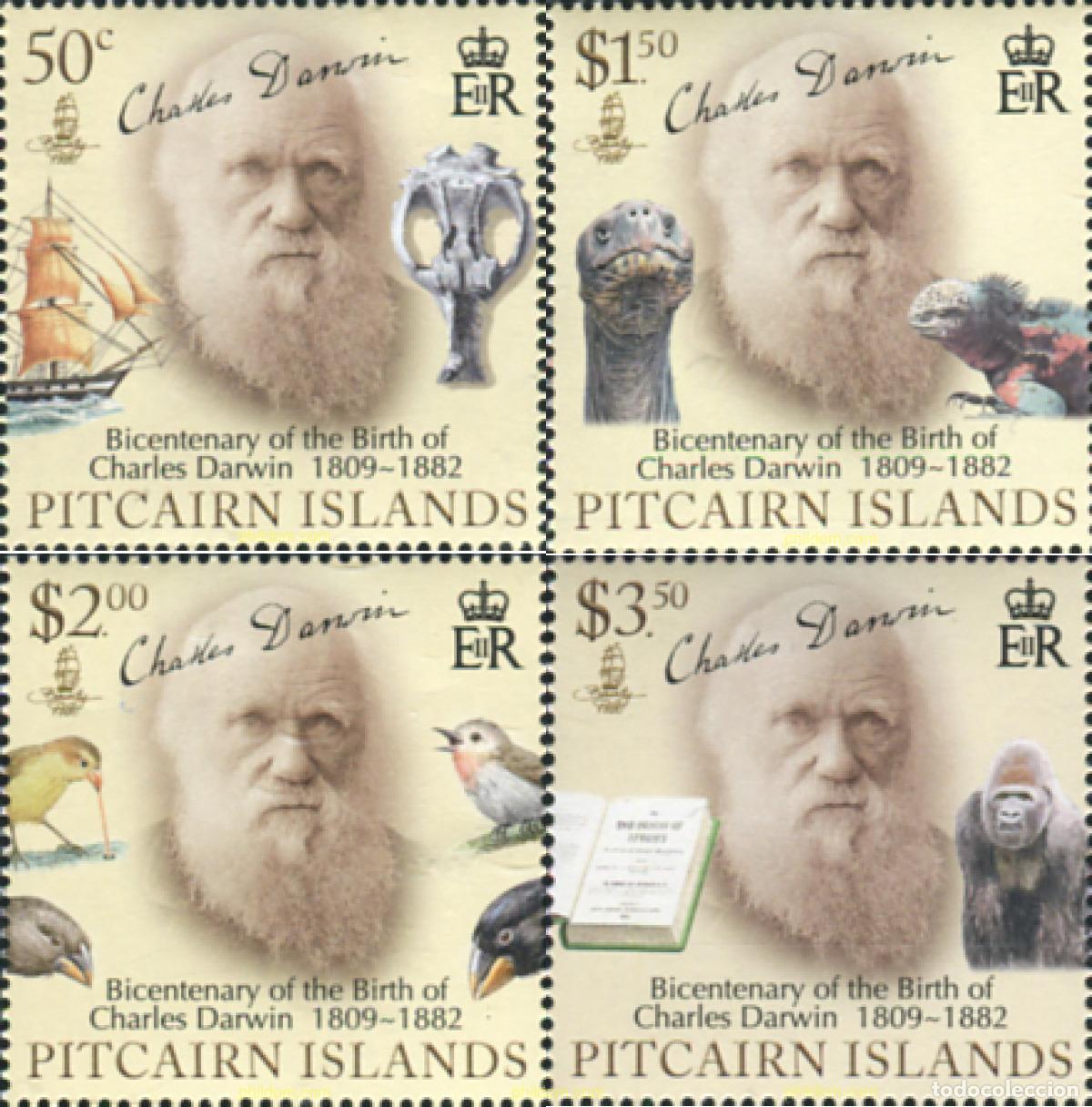 Sellos: 352566 MNH PITCAIRN Islas 2009 200 ANIVERSARIO DE CHARLE DARWIN