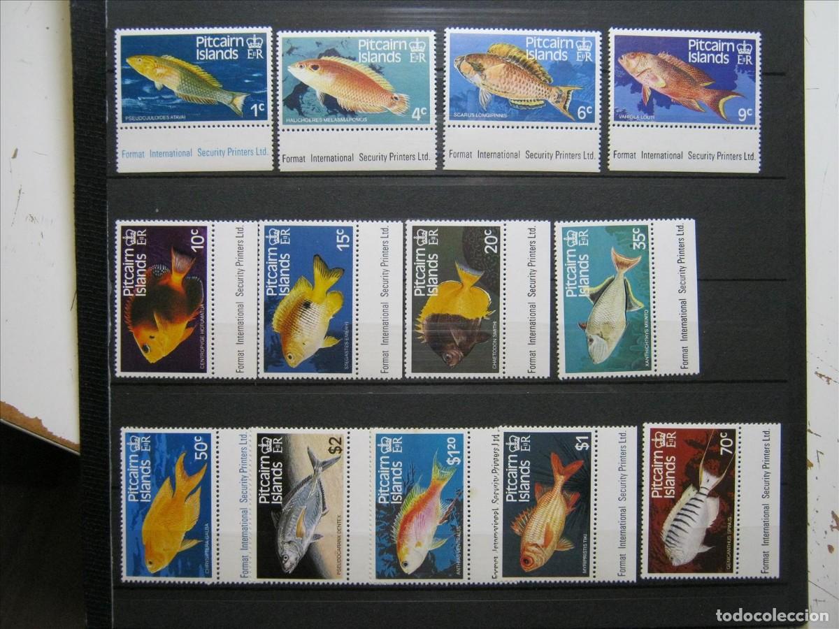 Sellos: ISLAS PITCAIRN PECES 1984 SERIE YVERT 231-243 MNH** SIN CHARNELA LUJO.