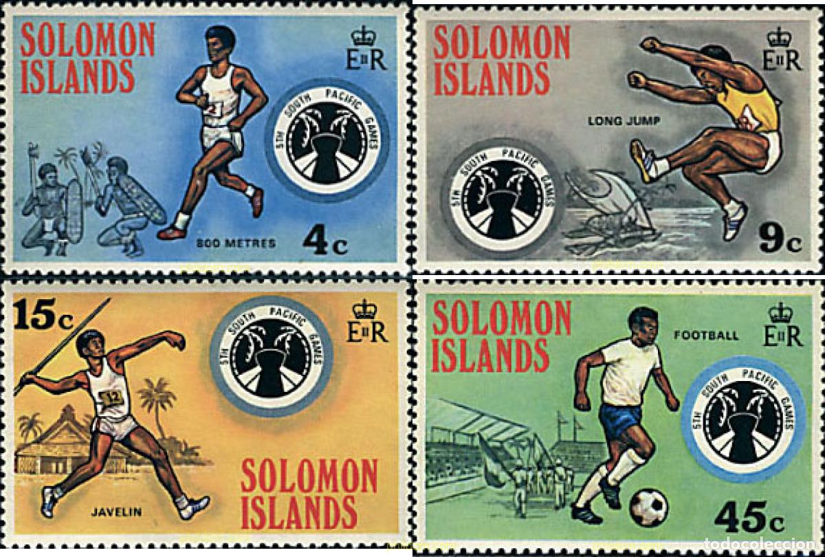 Sellos: 45319 MNH SALOMON 1975 5 JUEGOS DEPORTIVOS DEL PACIFICO SUR