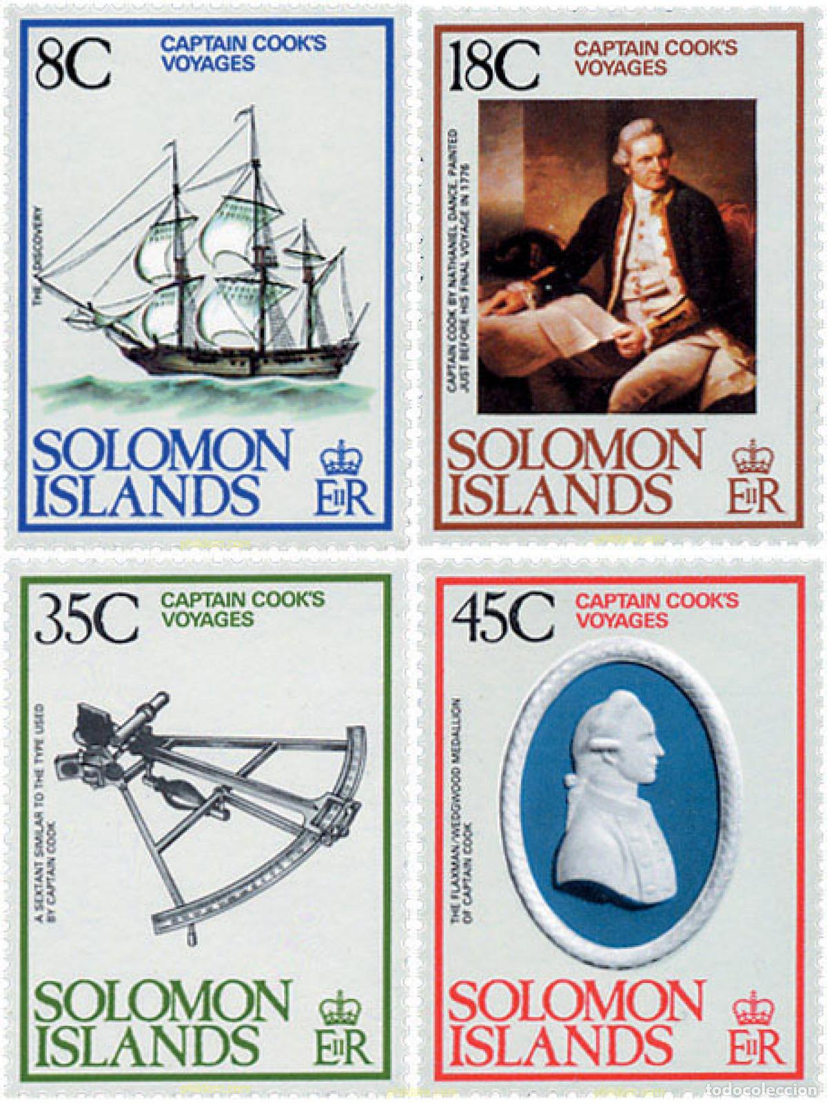 Sellos: 124475 MNH SALOMON 1979 BICENTENARIO DE LAS EXPEDICIONES DEL CAPITAN COOK
