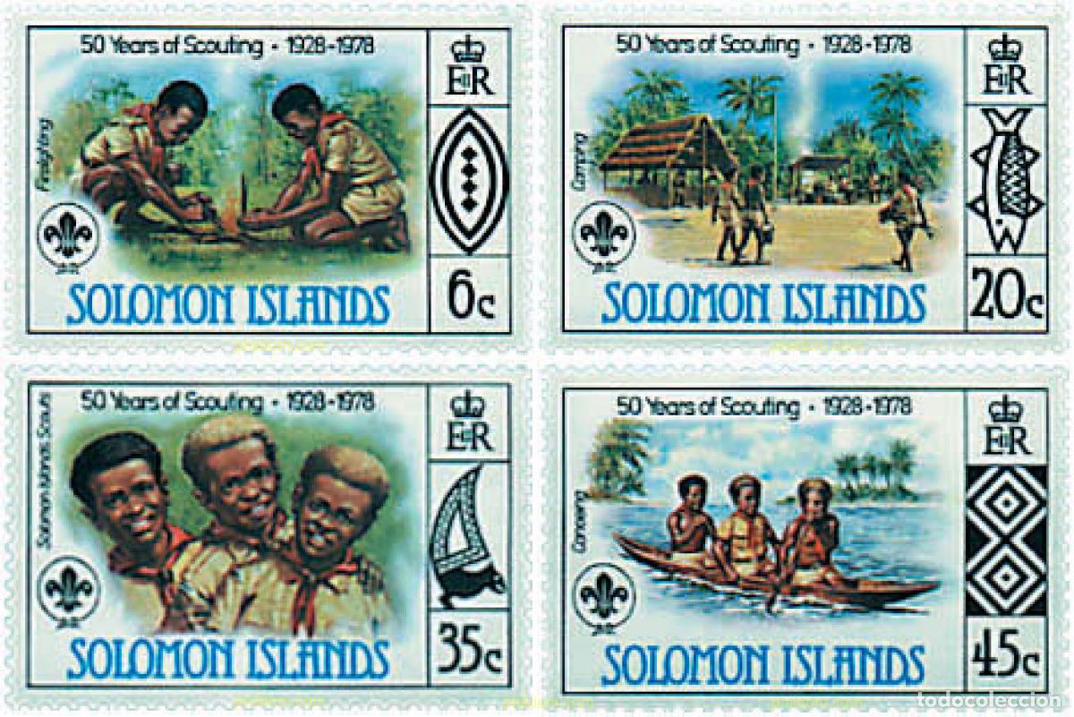 Sellos: 38725 MNH SALOMON 1978 50 ANIVERSARIO DEL ESCULTISMO LOCAL