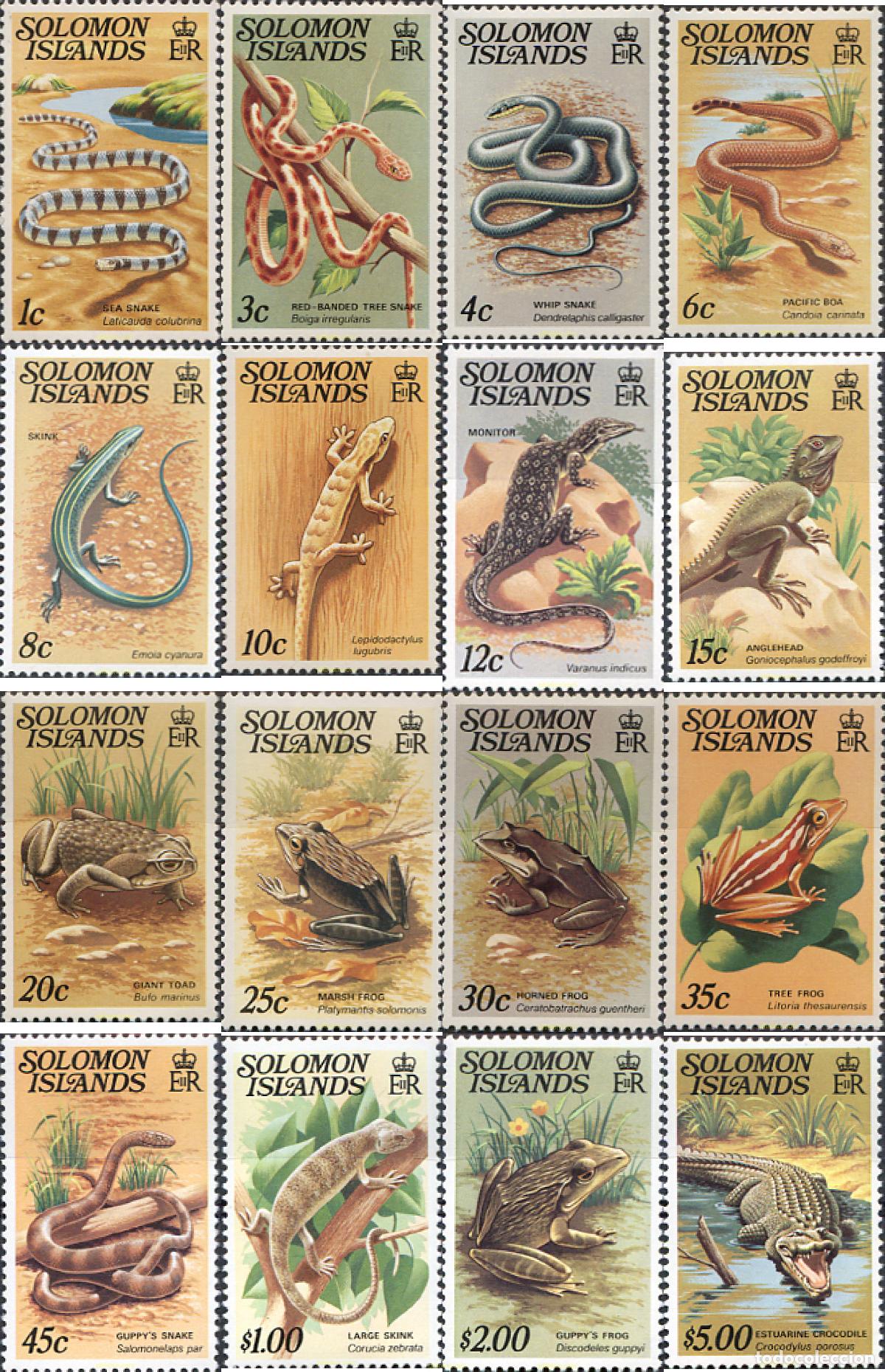 Sellos: 45332 MNH SALOMON 1979 REPTILES Y BATRACIOS