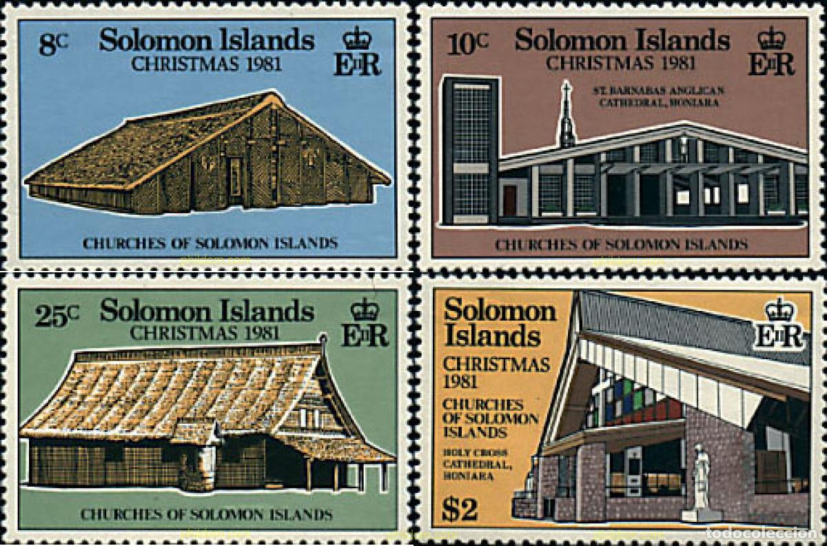 Sellos: 45336 MNH SALOMON 1981 NAVIDAD. IGLESIAS