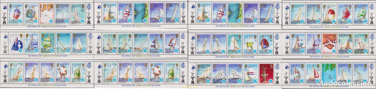 Sellos: 619472 MNH SALOMON 1986 REGATA AMERICAN CUP 1987