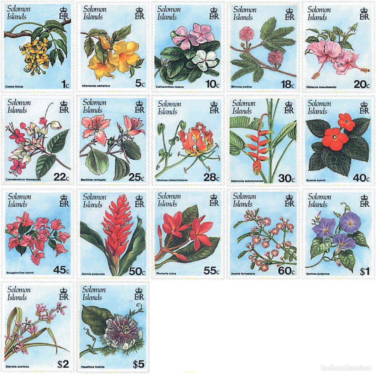 Sellos: 93129 MNH SALOMON 1987 FLORES
