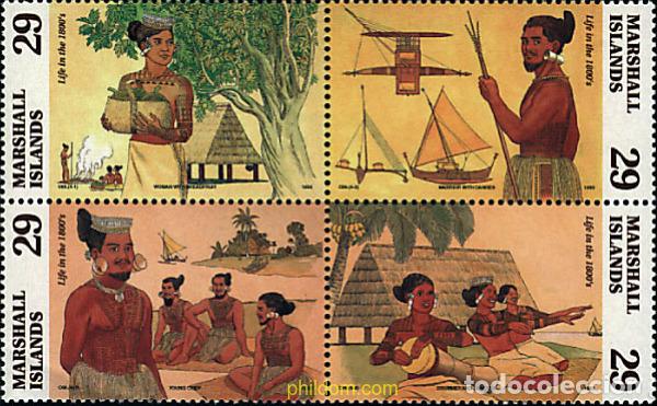 Sellos: 6468 MNH MARSHALL Islas 1993 LA VIDA EN EL SIGLO XIX