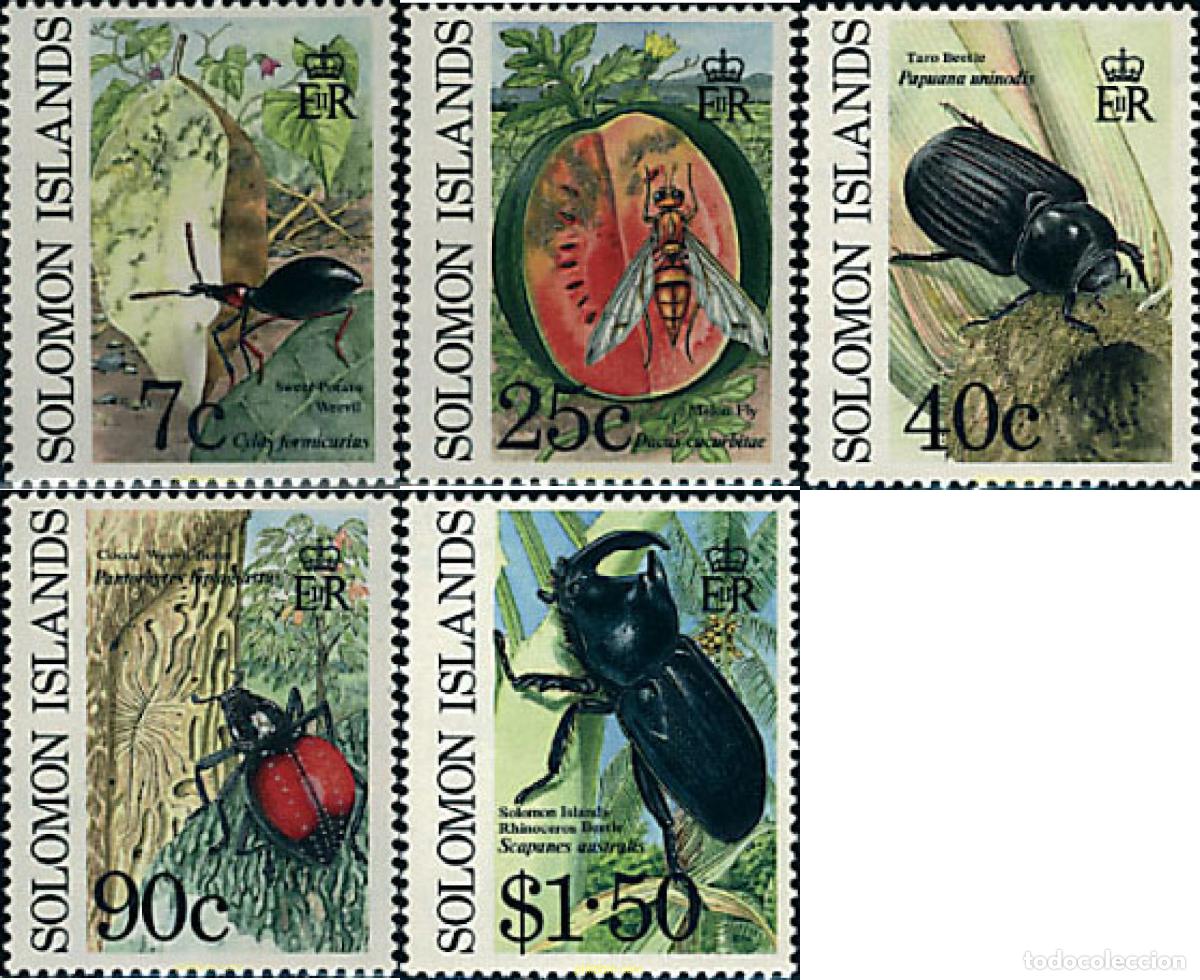 Sellos: 45399 MNH SALOMON 1991 INSECTOS
