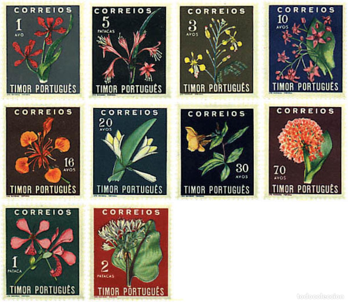 Sellos: 238766 HINGED TIMOR 1950 FLORES TROPICALES