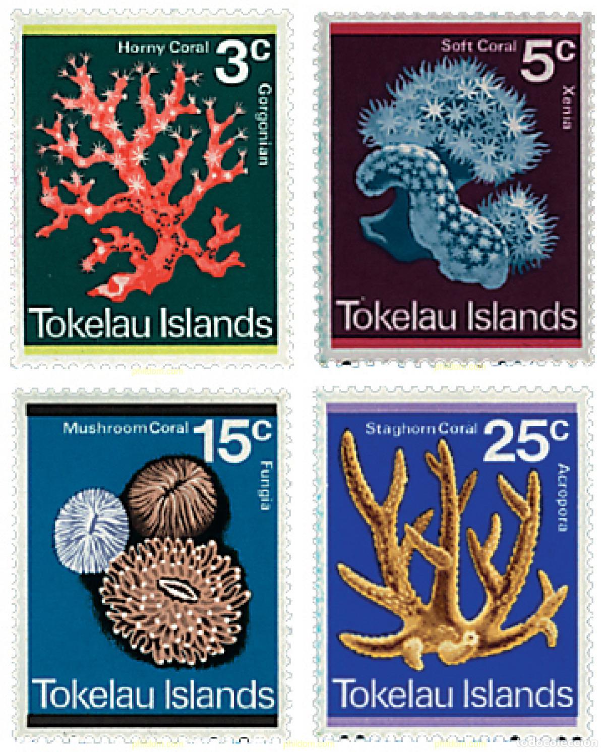 Sellos: 45581 MNH TOKELAU 1973 CORALES
