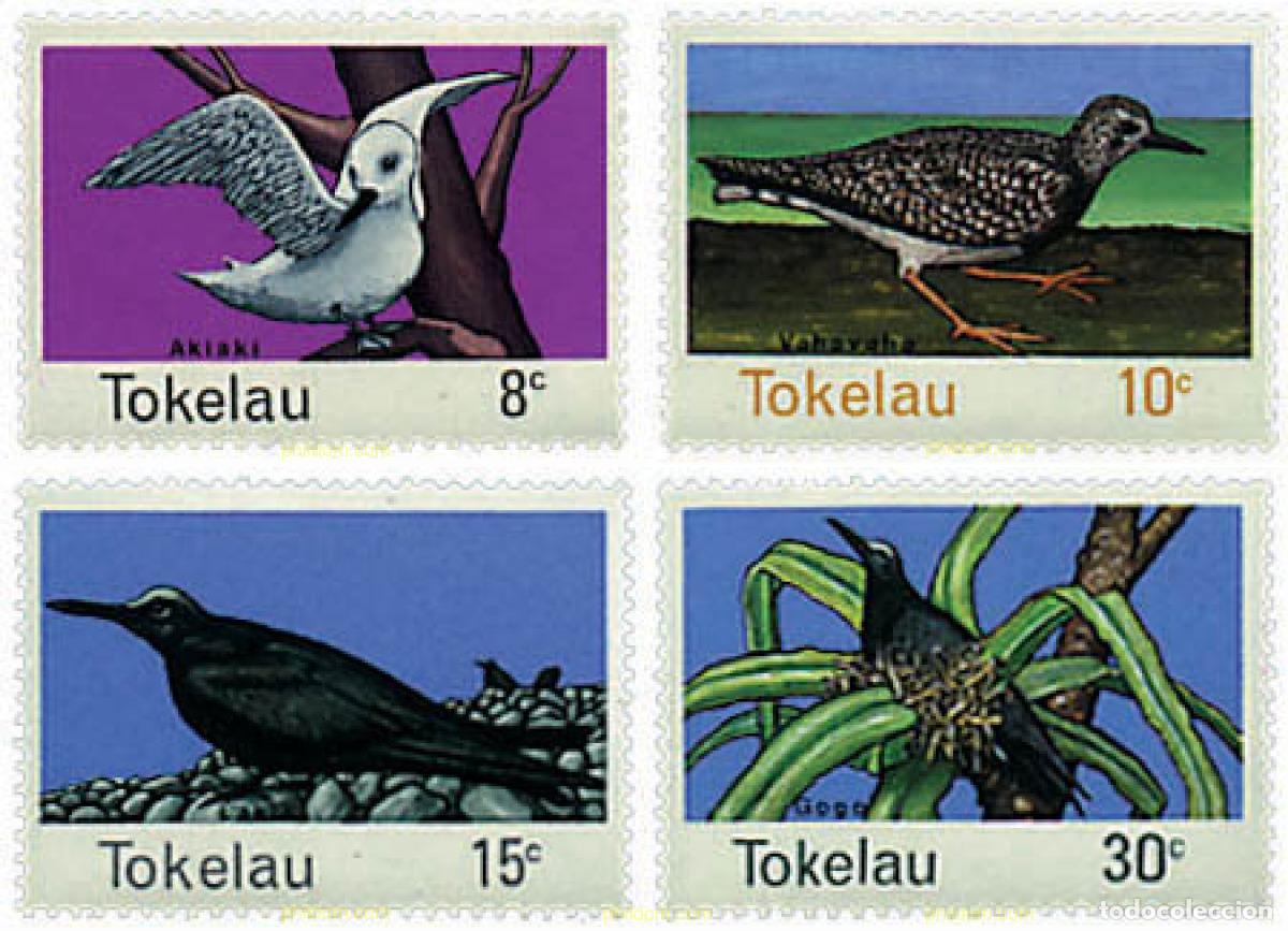 Sellos: 45588 MNH TOKELAU 1977 AVES