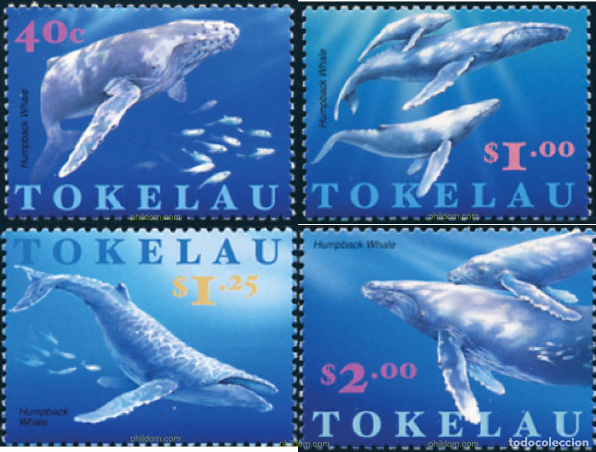 Sellos: 39505 MNH TOKELAU 1997 FAUNA MARINA. BALLENAS