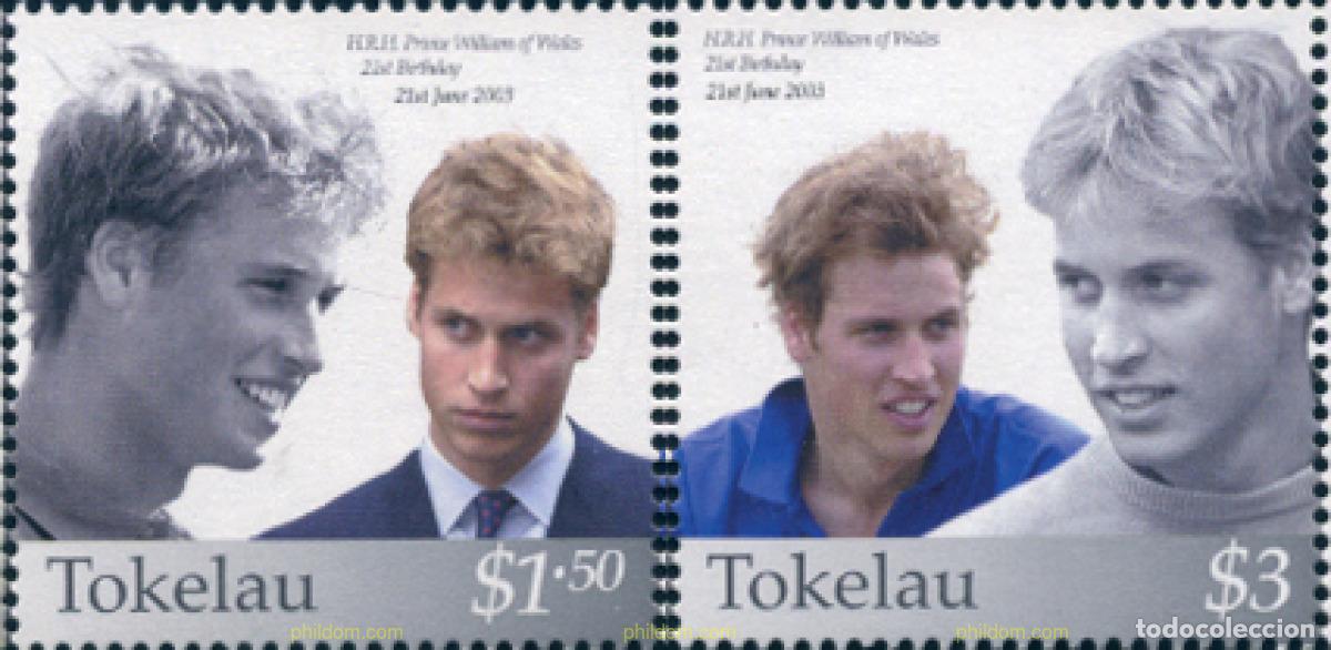 Sellos: 132439 MNH TOKELAU 2003 21 ANIVERSARIO DEL NACIMIENTO DEL PRINCIPE GUILLERMO