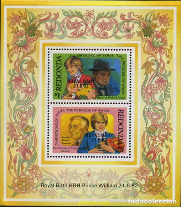 Sellos: 355167 MNH REDONDA 1982 NACIMIENTO DEL PRINCIPE WILLIAM