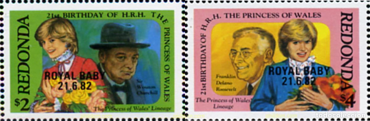 Sellos: 355165 MNH REDONDA 1982 NACIMIENTO DEL PRINCIPE WILLIAM