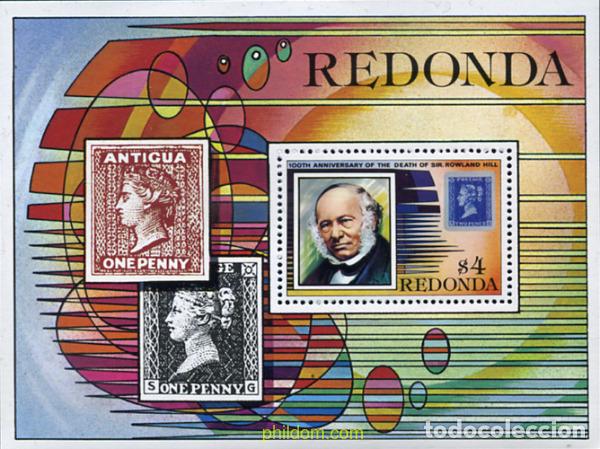 Sellos: 355186 MNH REDONDA 1979 100 ANIVERSARIO DEL PRIMER SELLO