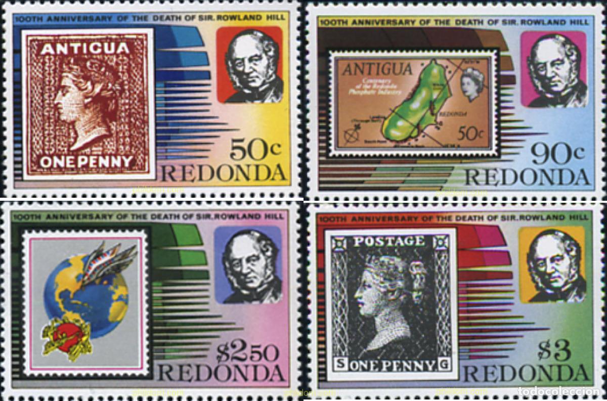 Sellos: 355185 MNH REDONDA 1979 100 ANIVERSARIO DEL PRIMER SELLO