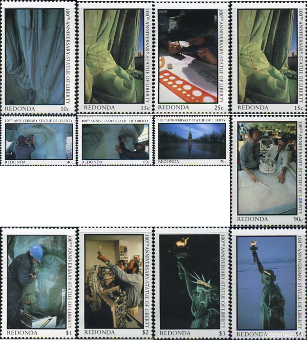 Sellos: 355177 MNH REDONDA 1987 100 ANIVERSARIO DE LA ESTATUA DE LA LIBERTAD
