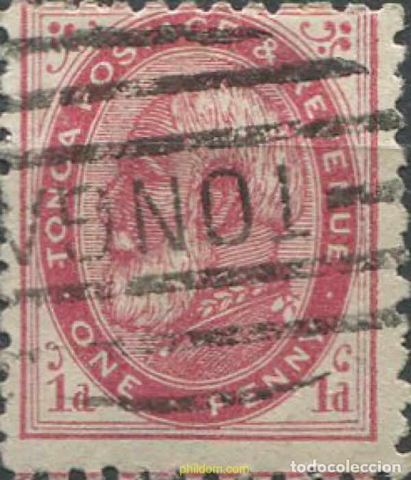 Timbres: 673317 USED TONGA 1886 REY GEORGE I. FILIGRANA NZ