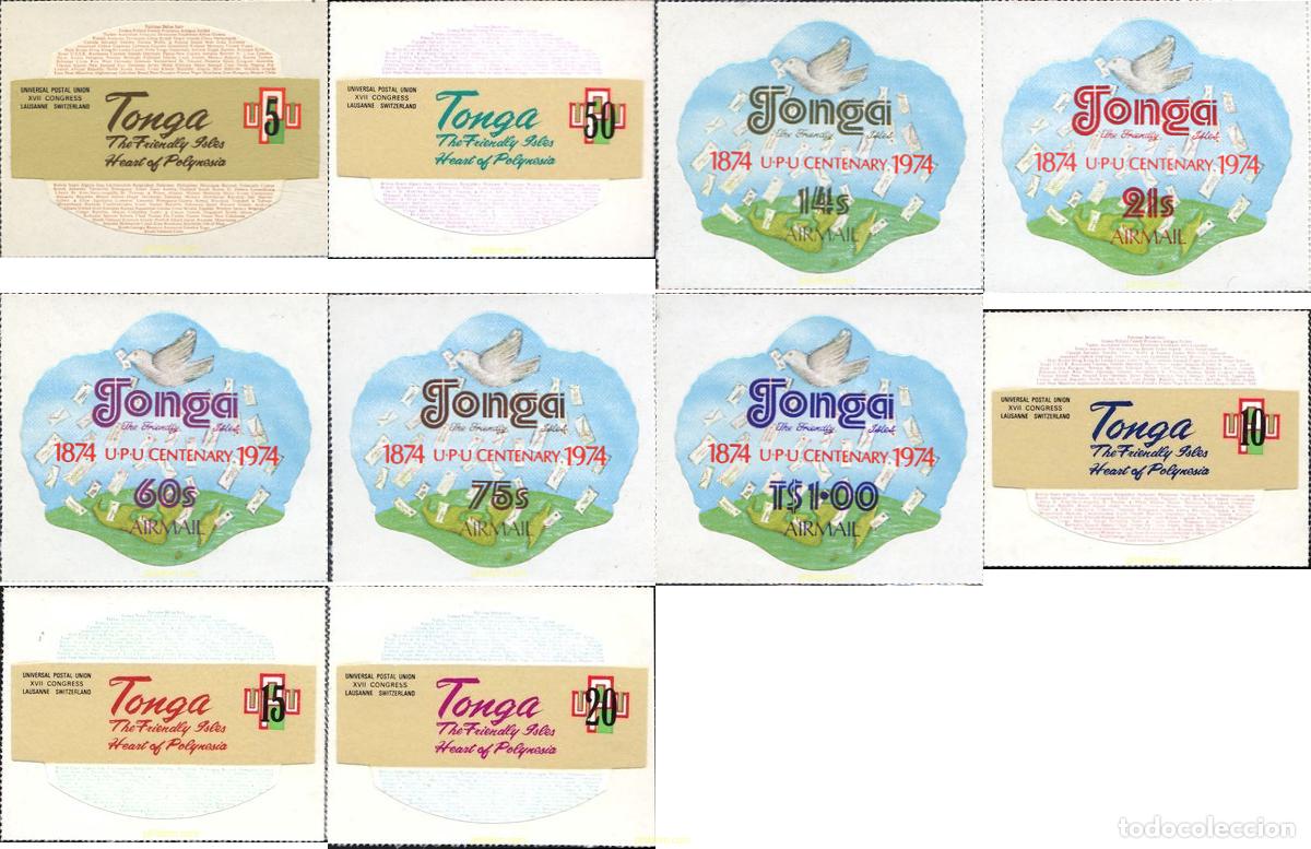 Sellos: 180346 MNH TONGA 1974 CENTENARIO DE LA U.P.U.