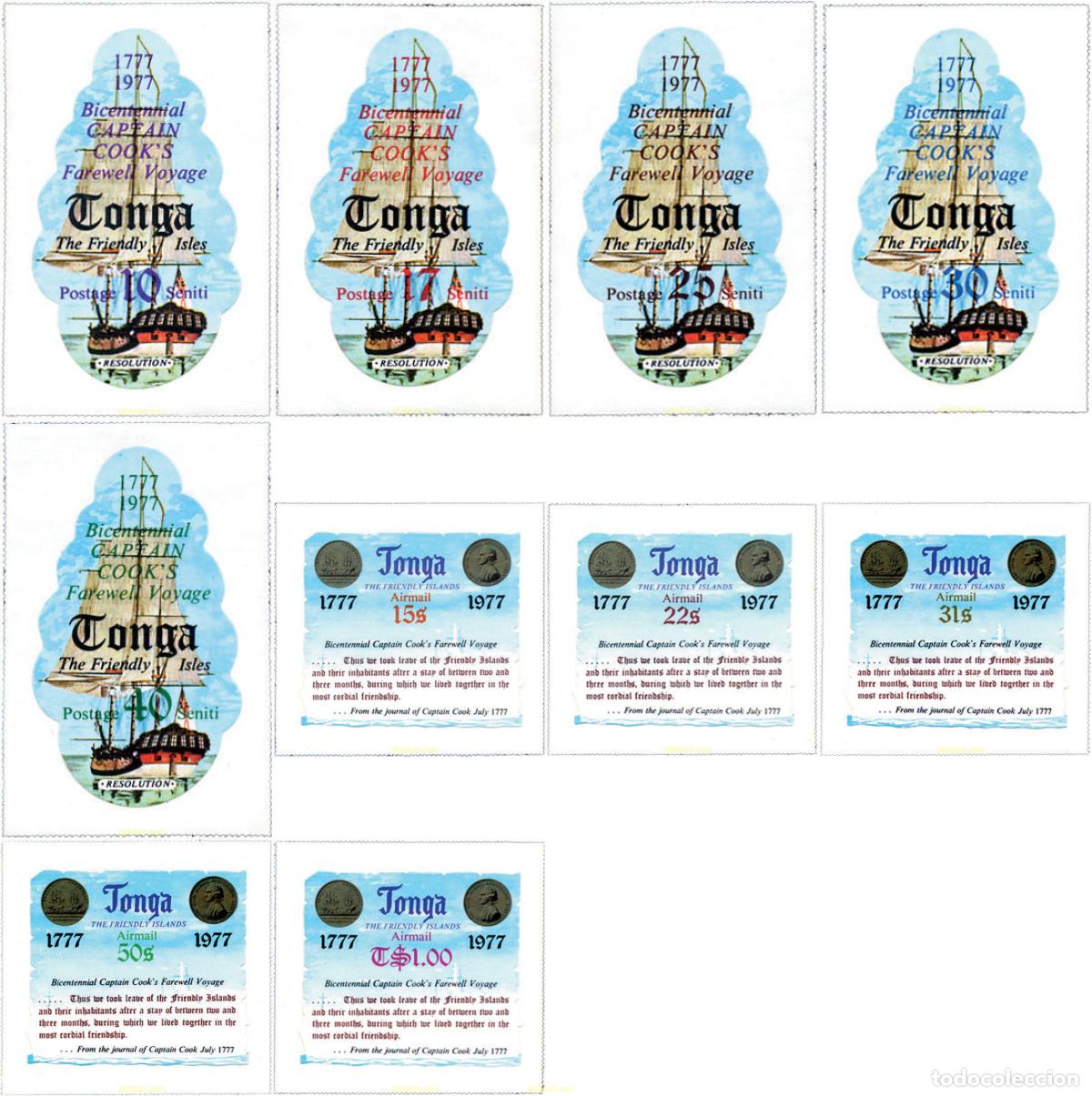 Sellos: 148482 MNH TONGA 1977 VIAJES DEL CAPITAN JAMES COOK