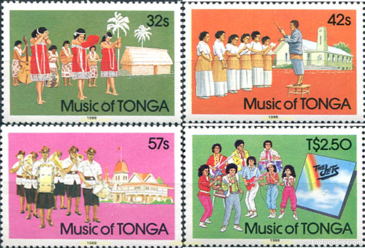 Sellos: 328203 MNH TONGA 1988 MUSICA