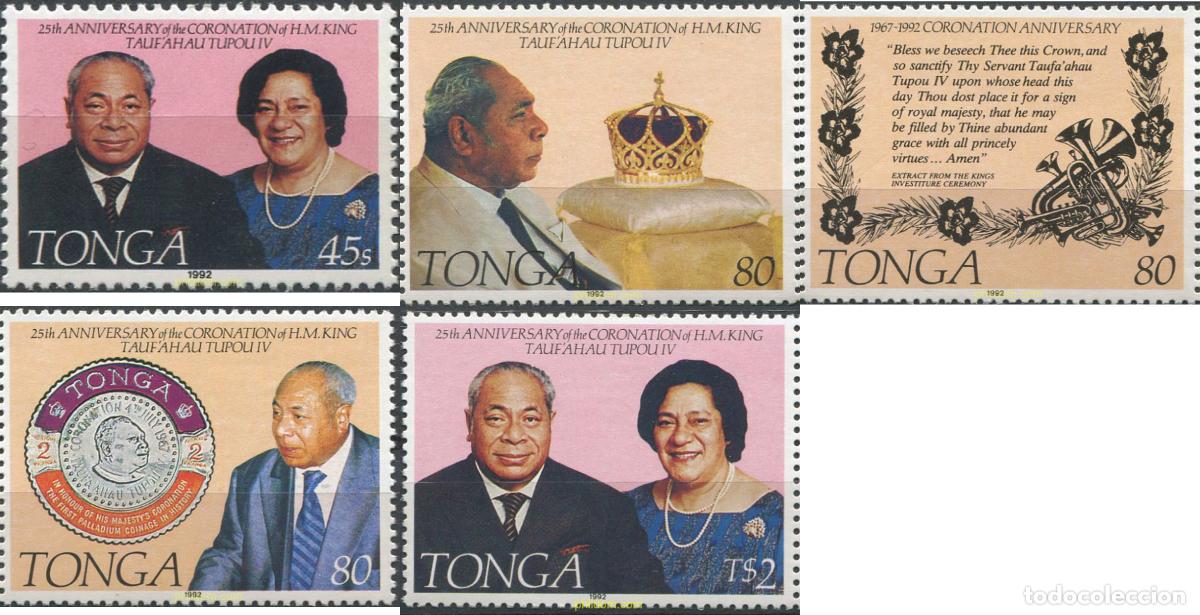 Sellos: 695878 MNH TONGA 1992 25 ANIVERSARIO DEL CORONAMIENTO