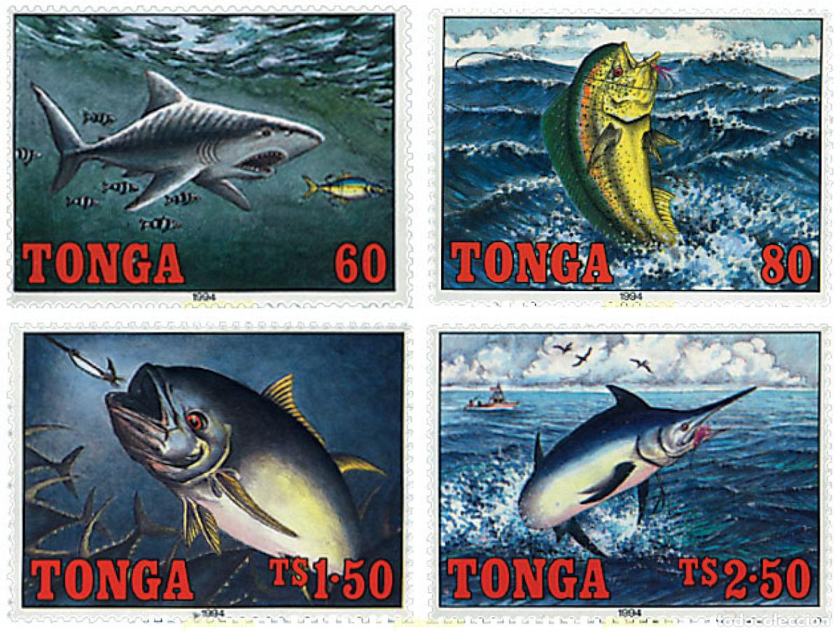 Sellos: 45714 MNH TONGA 1994 PESCA DEPORTIVA