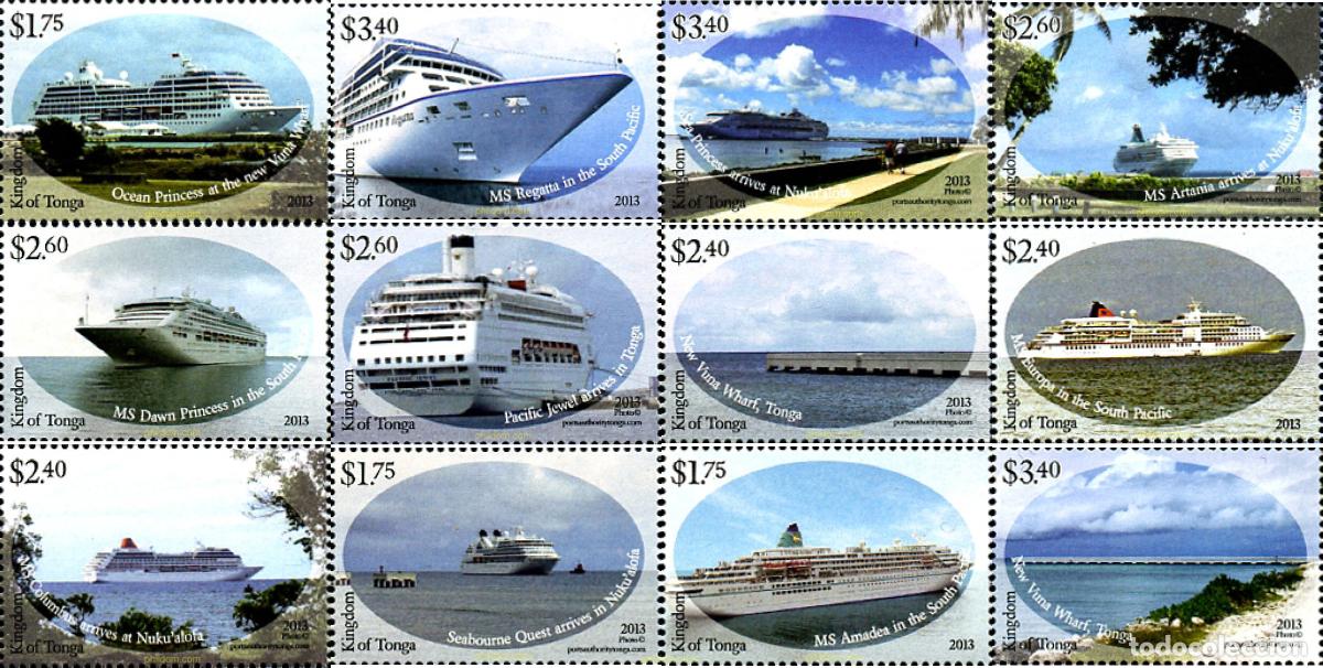 Sellos: 317932 MNH TONGA 2013 BARCOS DE CRUCERO