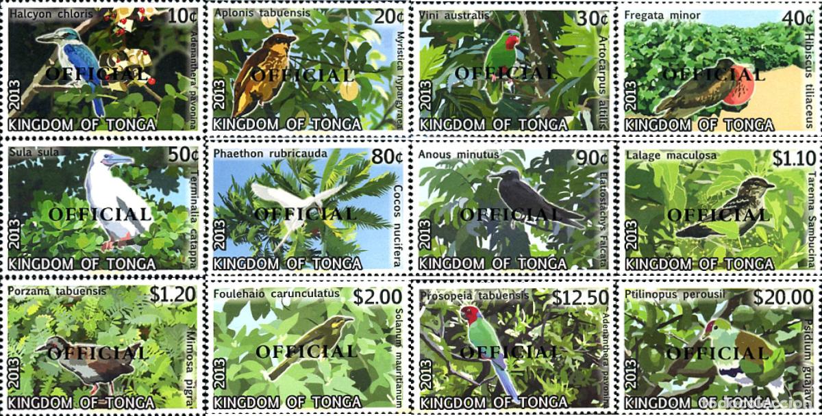 Sellos: 321981 MNH TONGA 2014 AVES - OFICIAL