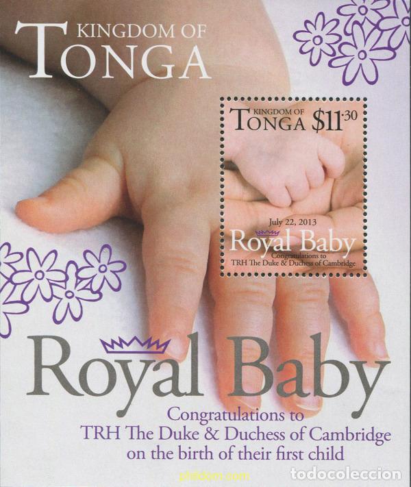 Sellos: 695914 MNH TONGA 2013 NACIMIENTO DEL PRINCIPE GEORGE ALEXANDER LOUIS, PRINCIPE DE CAMBRIDGE