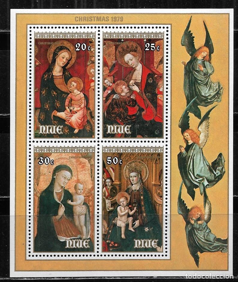 Sellos: NIUE 1979, HOJA BLOQUE Ivert 23 - NAVIDAD. MNH.