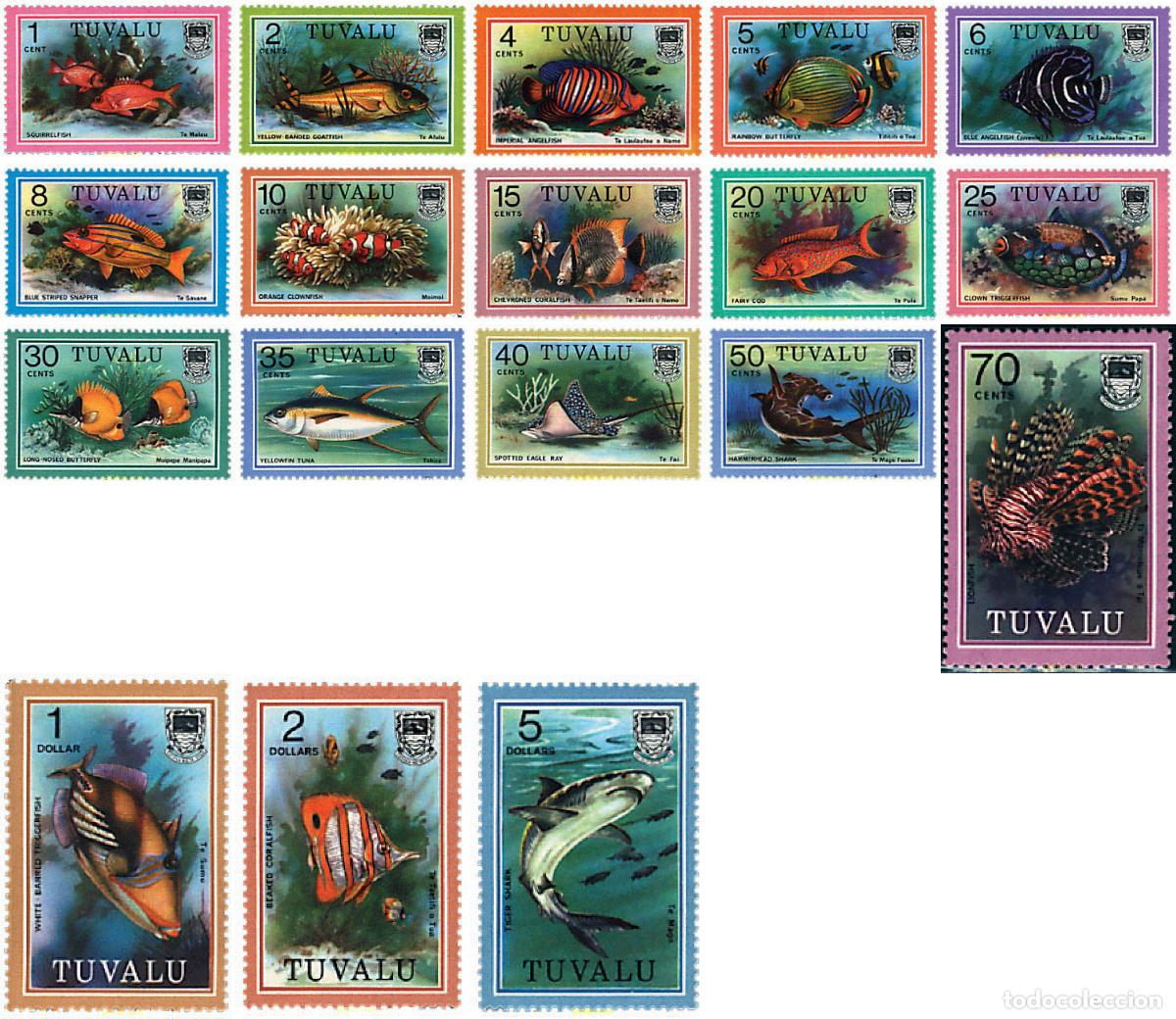Sellos: 42865 MNH TUVALU 1979 FAUNA MARINA