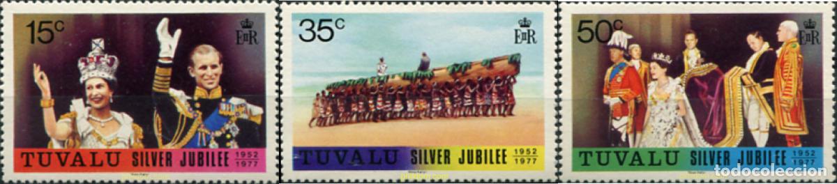 Sellos: 297549 MNH TUVALU 1977 25 ANIVERSARIO DEL REINADO DE ISABEL II