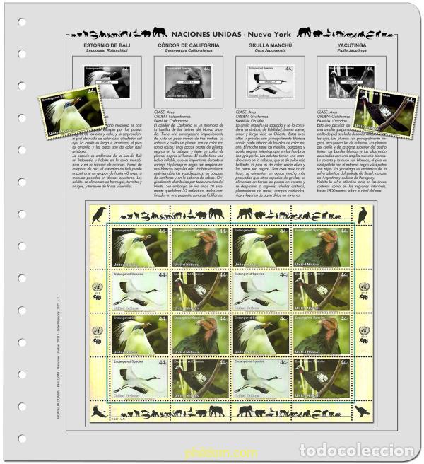 Sellos: Suplemento. FAUNA O.N.U. - ESP - 2011 Sin Montar
