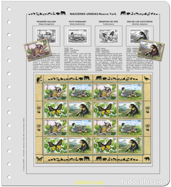 Sellos: Suplemento. FAUNA O.N.U. 1993/1998 Montado